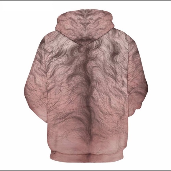 Sweaters Nwt Hairy Body Gag Gift Hoodie Sweater With Pocket And